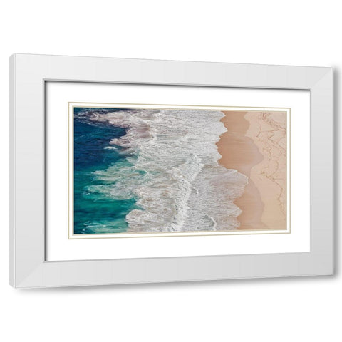 Feldtkeller - Where the Ocean Ends White Modern Wood Framed Art Print with Double Matting by 1x