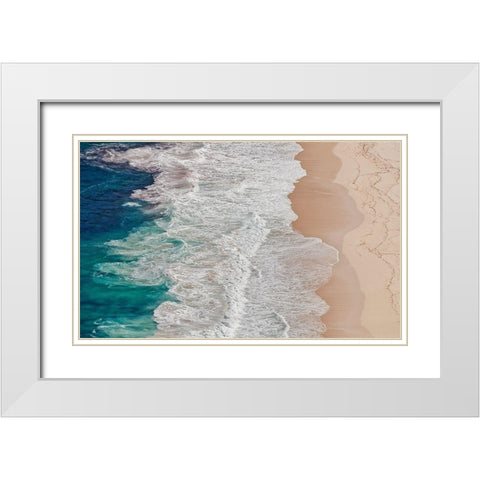 Feldtkeller - Where the Ocean Ends White Modern Wood Framed Art Print with Double Matting by 1x
