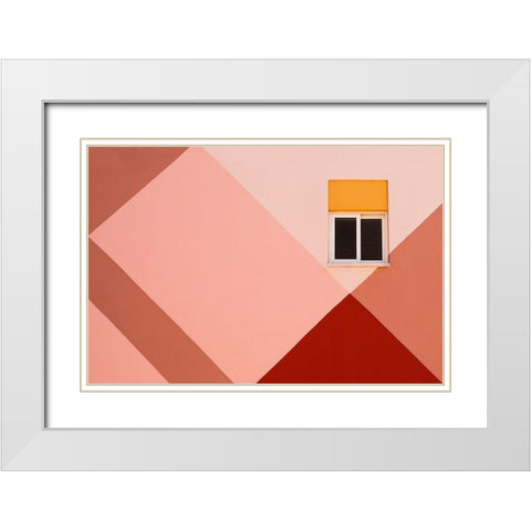 Untitled White Modern Wood Framed Art Print with Double Matting by Schuster