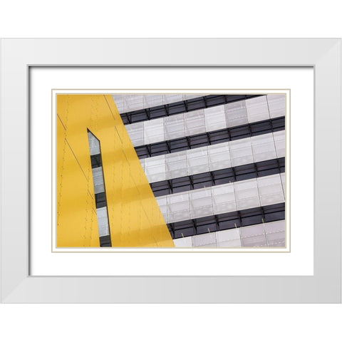 Continuation White Modern Wood Framed Art Print with Double Matting by Hammer