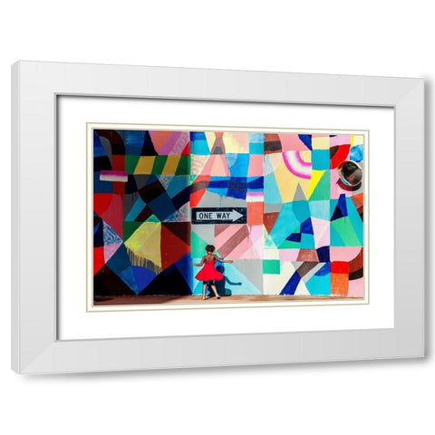 Salgado Gispert- One Way White Modern Wood Framed Art Print with Double Matting by 1x