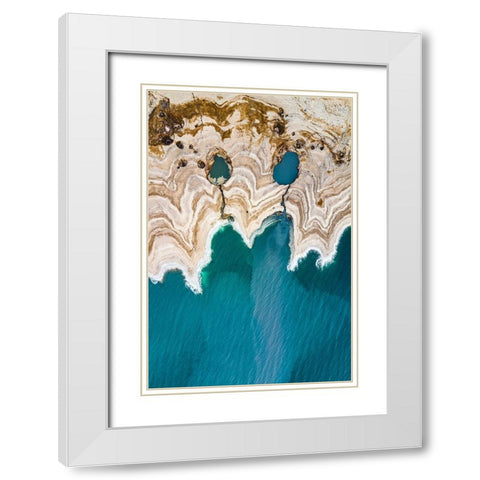 Stein - Face of the Earth White Modern Wood Framed Art Print with Double Matting by 1x