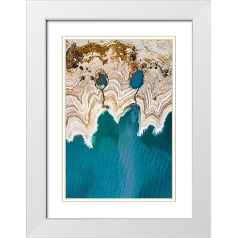 Stein - Face of the Earth White Modern Wood Framed Art Print with Double Matting by 1x