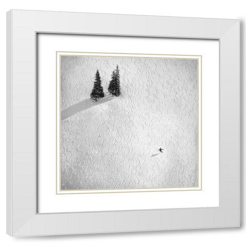 Svoboda - Drawing his own.. White Modern Wood Framed Art Print with Double Matting by 1x