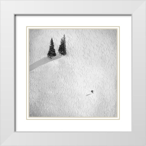 Svoboda - Drawing his own.. White Modern Wood Framed Art Print with Double Matting by 1x