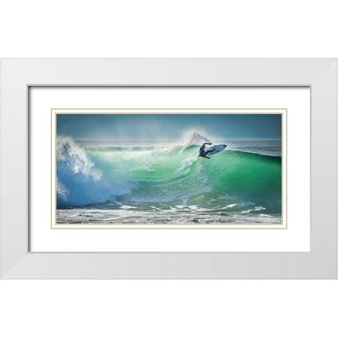Beau - Hossegor Pro 2013 White Modern Wood Framed Art Print with Double Matting by 1x