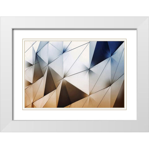 Trangles Art - Maastricht White Modern Wood Framed Art Print with Double Matting by 1x