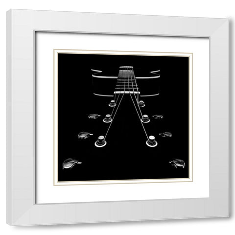 My New Baby White Modern Wood Framed Art Print with Double Matting by Simonsen