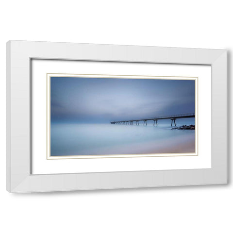 Ten Minutes White Modern Wood Framed Art Print with Double Matting by Bengtsson