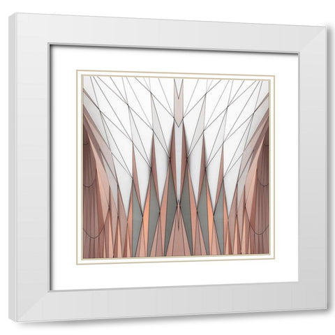 Organo Leggero White Modern Wood Framed Art Print with Double Matting by Claes