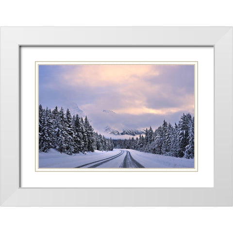 To the Wonderland White Modern Wood Framed Art Print with Double Matting by Xu