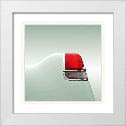 US classic car 1955 Series 62 Coupe Deville White Modern Wood Framed Art Print with Double Matting by Gube