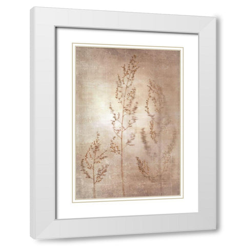 Delicate I White Modern Wood Framed Art Print with Double Matting by YK Studios