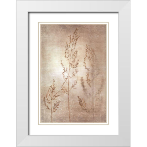 Delicate I White Modern Wood Framed Art Print with Double Matting by YK Studios