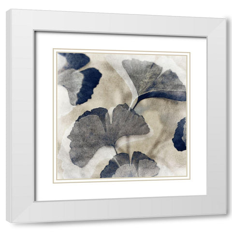 Blooming I White Modern Wood Framed Art Print with Double Matting by YK Studios