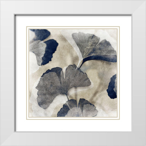 Blooming I White Modern Wood Framed Art Print with Double Matting by YK Studios
