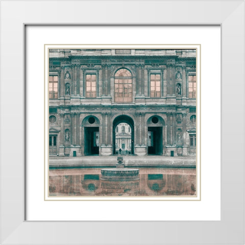 By the Stones White Modern Wood Framed Art Print with Double Matting by YK Studios