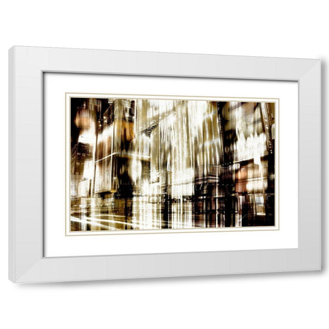 Intentions I White Modern Wood Framed Art Print with Double Matting by YK Studios