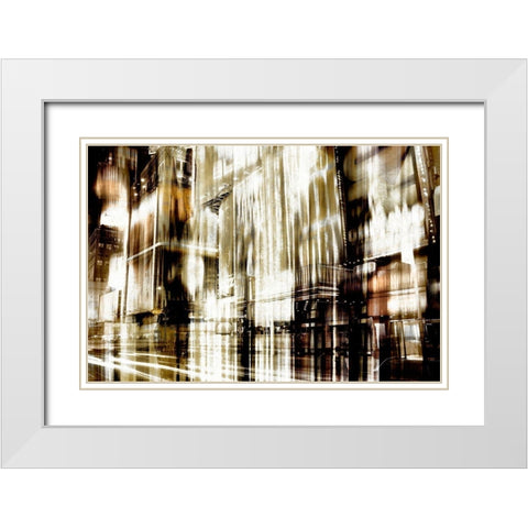 Intentions I White Modern Wood Framed Art Print with Double Matting by YK Studios