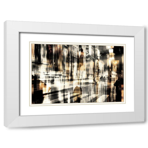 Intentions II White Modern Wood Framed Art Print with Double Matting by YK Studios
