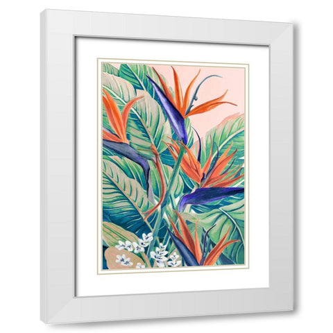 Joyful Paradise  White Modern Wood Framed Art Print with Double Matting by Earle, Cathy