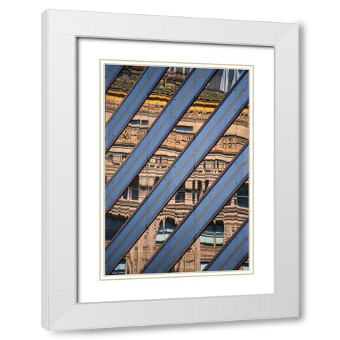 Hocket White Modern Wood Framed Art Print with Double Matting by David Zumbalist