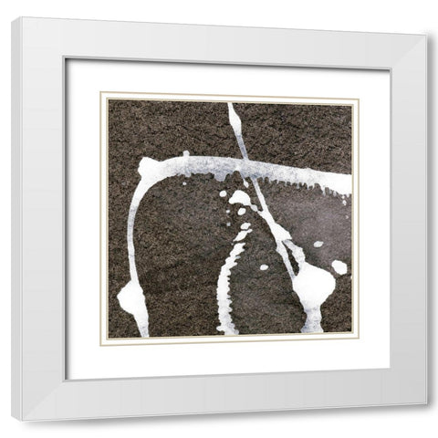 Splatter I  White Modern Wood Framed Art Print with Double Matting by Aryai, Sia