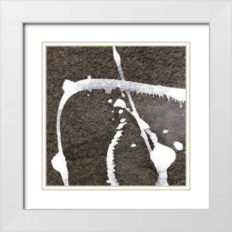 Splatter I  White Modern Wood Framed Art Print with Double Matting by Aryai, Sia
