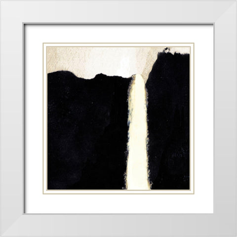 Ink Cliff I  White Modern Wood Framed Art Print with Double Matting by Aryai, Sia