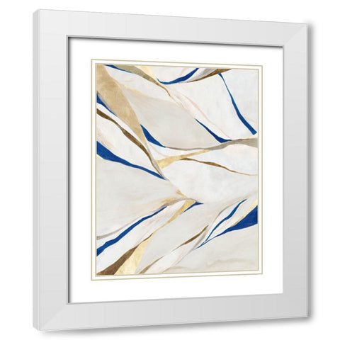 Metalics I  White Modern Wood Framed Art Print with Double Matting by Hazel J