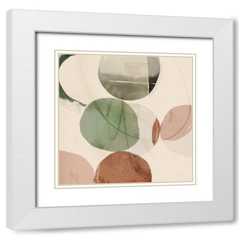 Swing II   White Modern Wood Framed Art Print with Double Matting by Hazel J