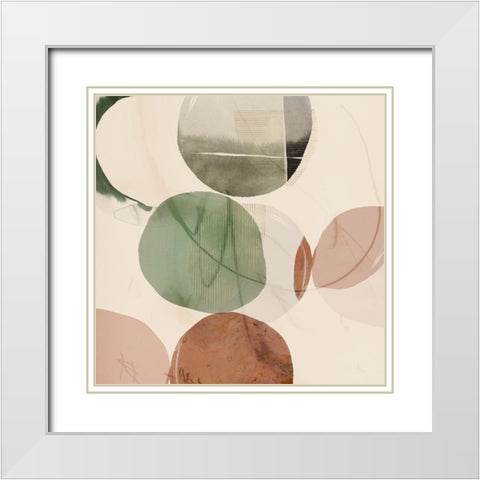 Swing II   White Modern Wood Framed Art Print with Double Matting by Hazel J