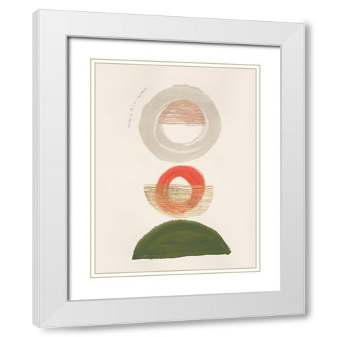 Crescent Lunar I  White Modern Wood Framed Art Print with Double Matting by Hazel J