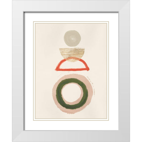 Crescent Lunar II  White Modern Wood Framed Art Print with Double Matting by Hazel J
