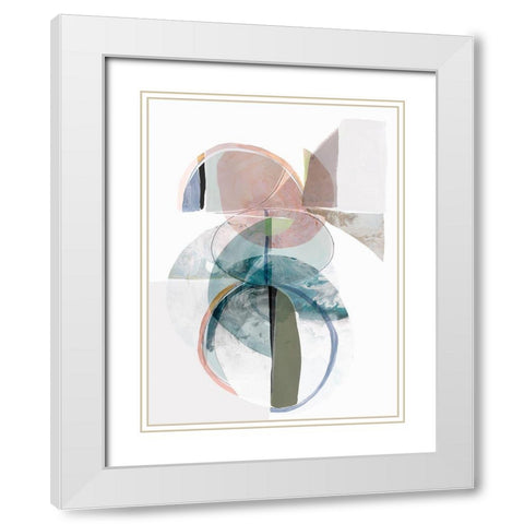 Vertex I  White Modern Wood Framed Art Print with Double Matting by Hazel J