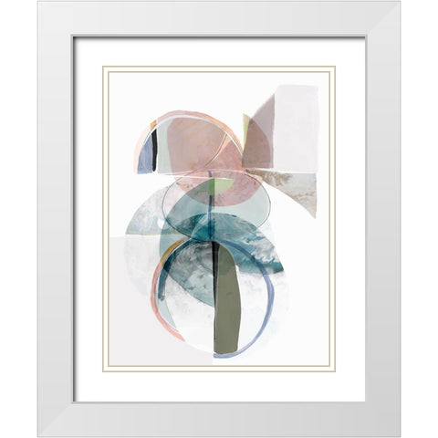 Vertex I  White Modern Wood Framed Art Print with Double Matting by Hazel J