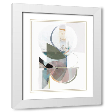Vertex II  White Modern Wood Framed Art Print with Double Matting by Hazel J