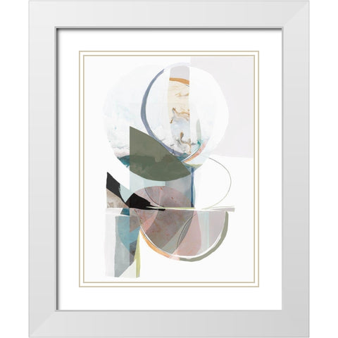 Vertex II  White Modern Wood Framed Art Print with Double Matting by Hazel J