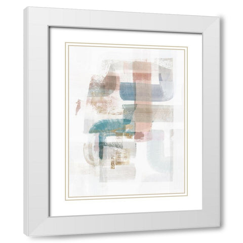 Muted Beauty II White Modern Wood Framed Art Print with Double Matting by Hazel J