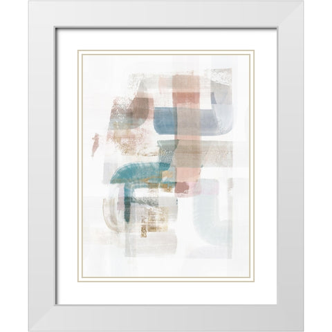 Muted Beauty II White Modern Wood Framed Art Print with Double Matting by Hazel J