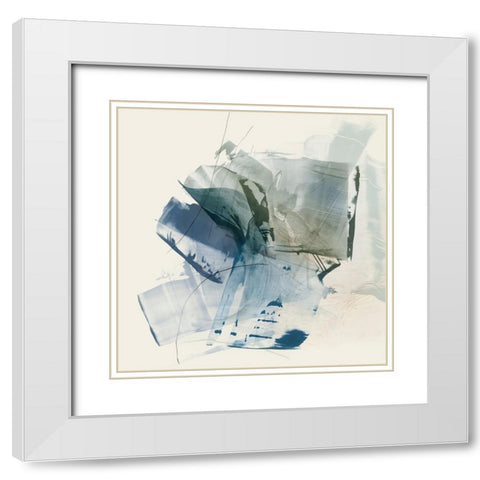 Rhythmic Radiance I White Modern Wood Framed Art Print with Double Matting by Hazel J