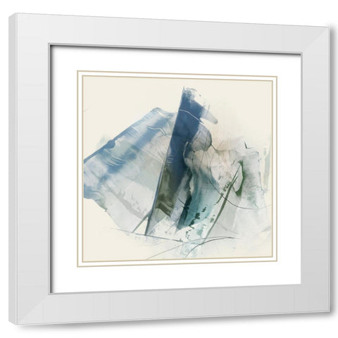 Rhythmic Radiance II White Modern Wood Framed Art Print with Double Matting by Hazel J