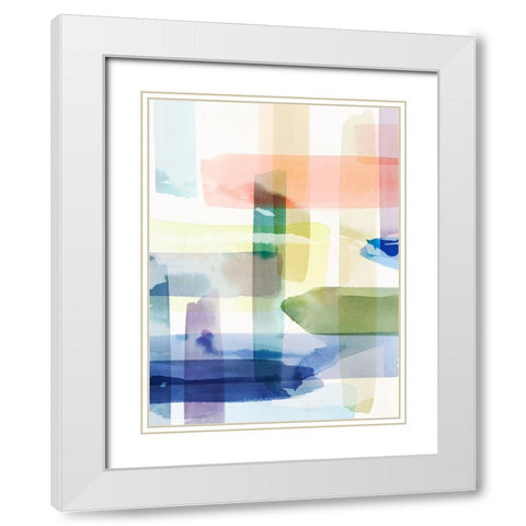 Illusionary Impressions II White Modern Wood Framed Art Print with Double Matting by Hazel J