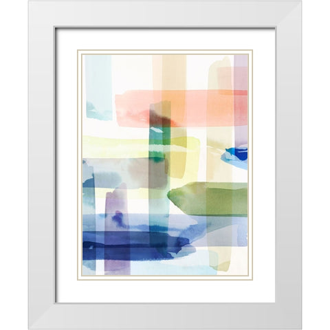 Illusionary Impressions II White Modern Wood Framed Art Print with Double Matting by Hazel J