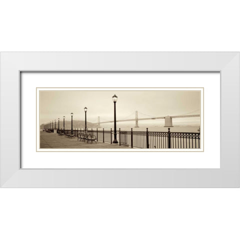 San Fran I White Modern Wood Framed Art Print with Double Matting by Rezzonico, Carlo