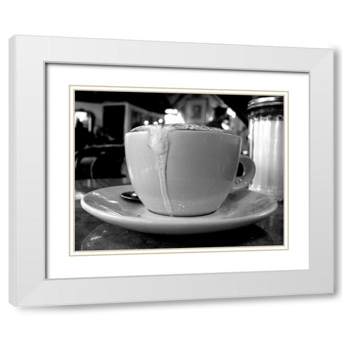 The Perfect Cup White Modern Wood Framed Art Print with Double Matting by Amour, Scott