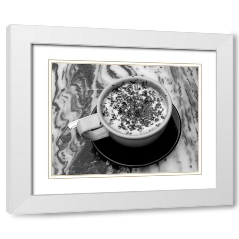 Con Ciccolata White Modern Wood Framed Art Print with Double Matting by Amour, Scott