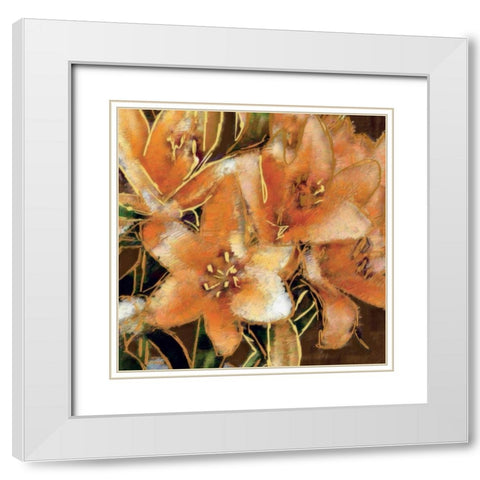 Apricot Dream I White Modern Wood Framed Art Print with Double Matting by Ashfield, Lane