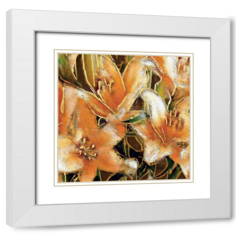 Apricot Dream II White Modern Wood Framed Art Print with Double Matting by Ashfield, Lane