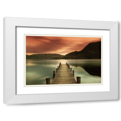 Ullswater White Modern Wood Framed Art Print with Double Matting by Allen, Mel